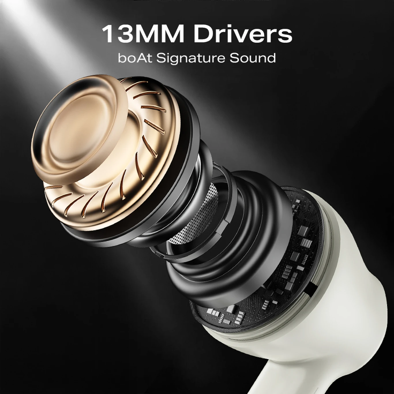 boAt Airdopes 131 Gen 2, 13mm Drivers, 70H Battery, ENx, Stream Ad Free Music via App Bluetooth Headset (Cream White, In the Ear)